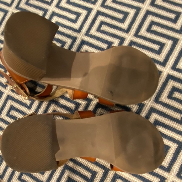 Tan Open Toe Ankle Wrap Sandals - Picture 6 of 6